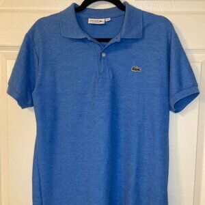 Lacoste Men's Classic Fit Blue Polo Shirt - 100% Cotton - Size M (US)